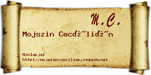 Mojszin Cecílián névjegykártya